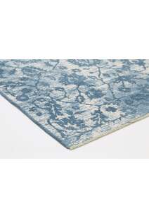Ryan Blue Distressed Floral Rug