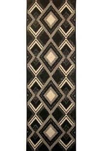 Storm Black Diamond Pattern Rug