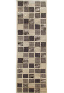 Storm Ivory Square Pattern Rug
