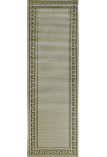 Soleil Beige Greek Key Border Rug