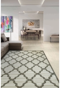 Soleil Ivory Flatweave Trellis Rug