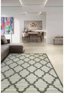 Soleil Ivory Flatweave Trellis Rug