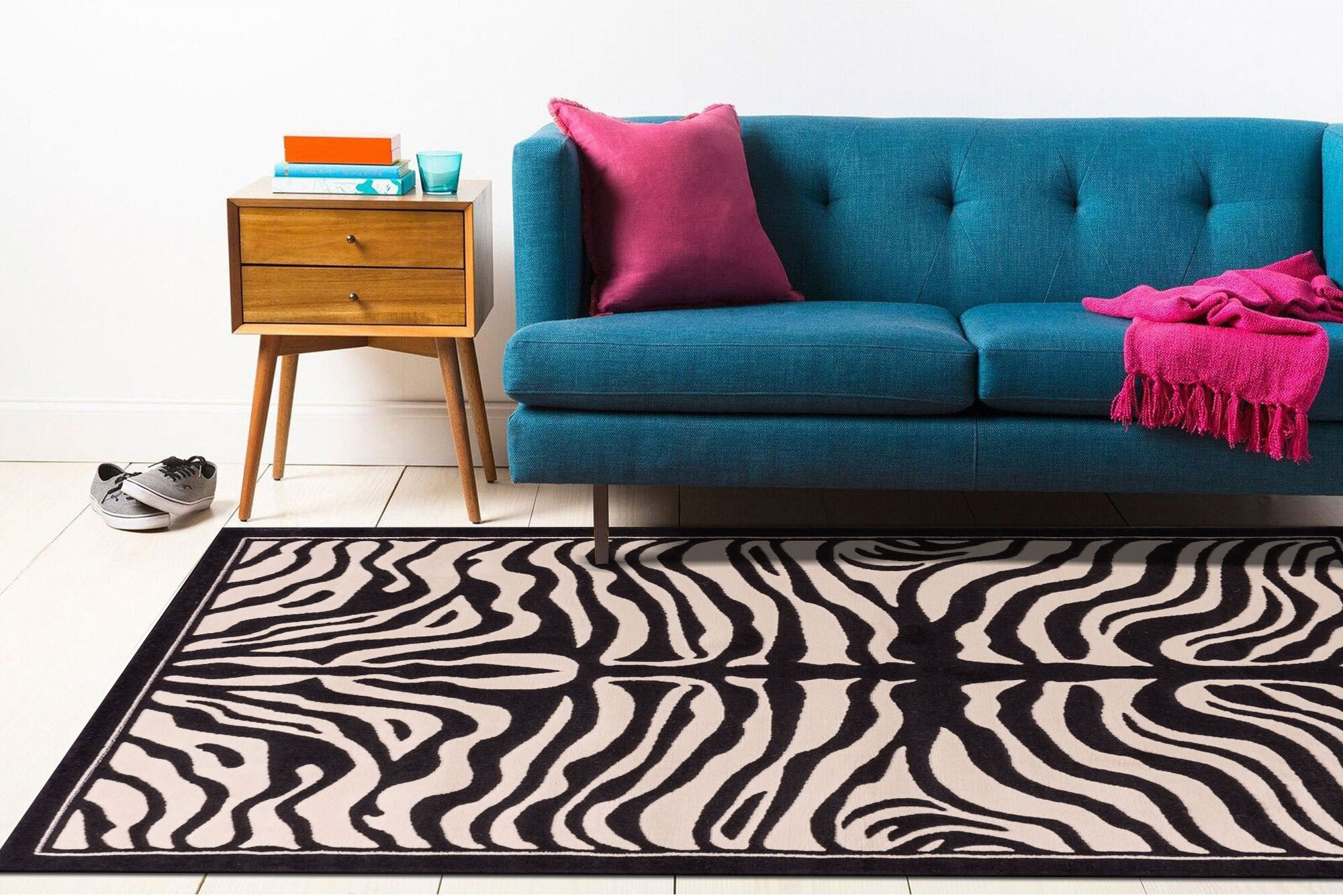 Atlanta Animal Safari Zebra Print Rug(Size 270 x 180cm) Atlanta Animal Safari Zebra Print Rug(Size 270 x 180cm)