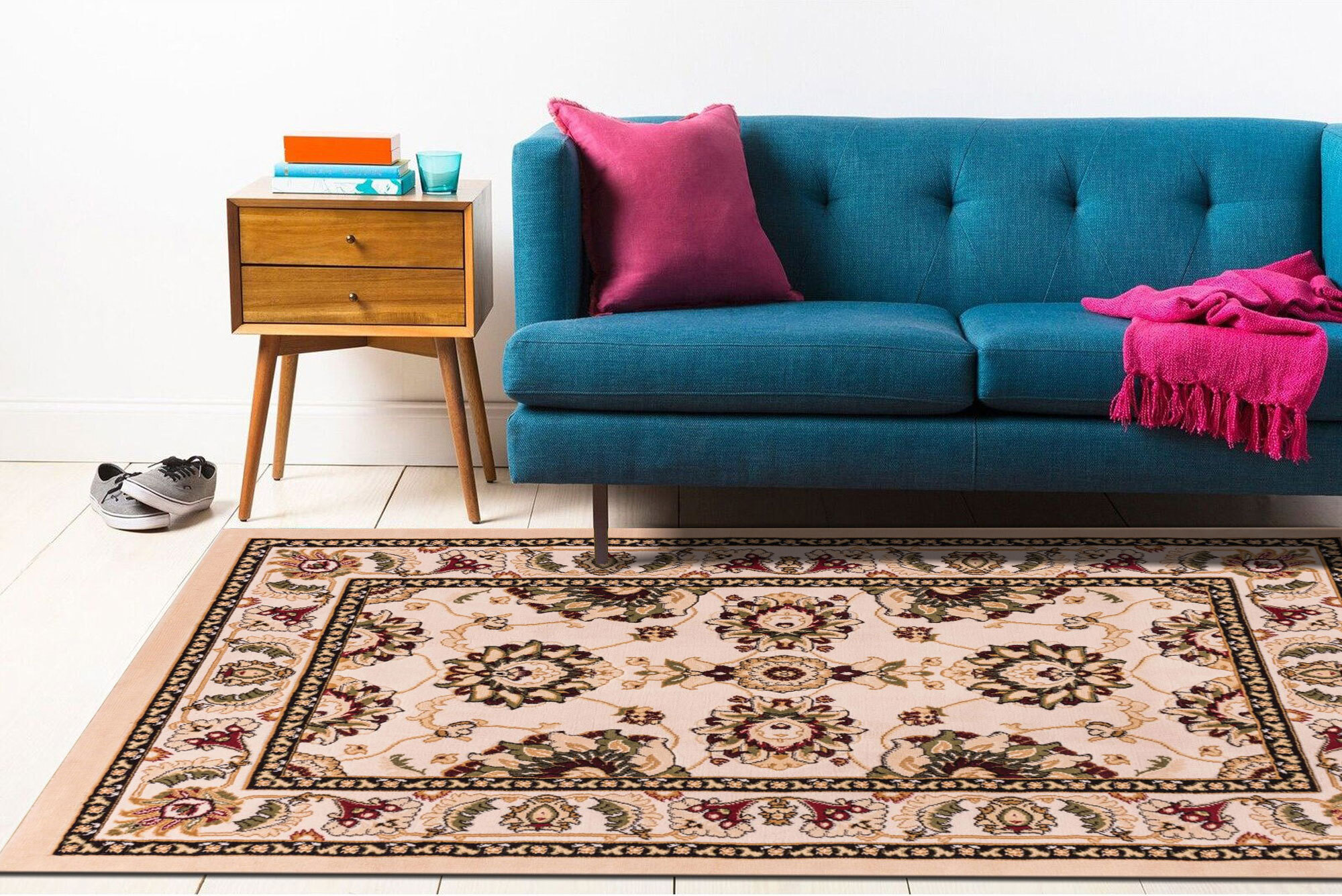Large View Atlanta Traditional Classic Cream Rug
