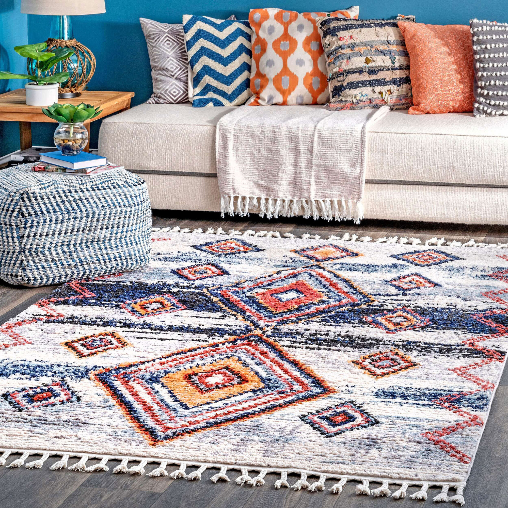 Large View Amara Diamond Moroccan Rug