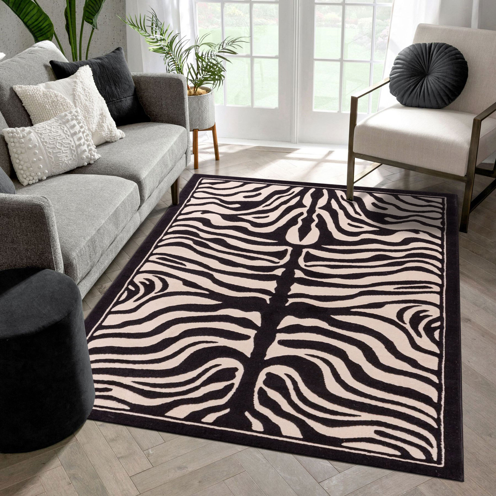Americo Zebra Animal Print Rug