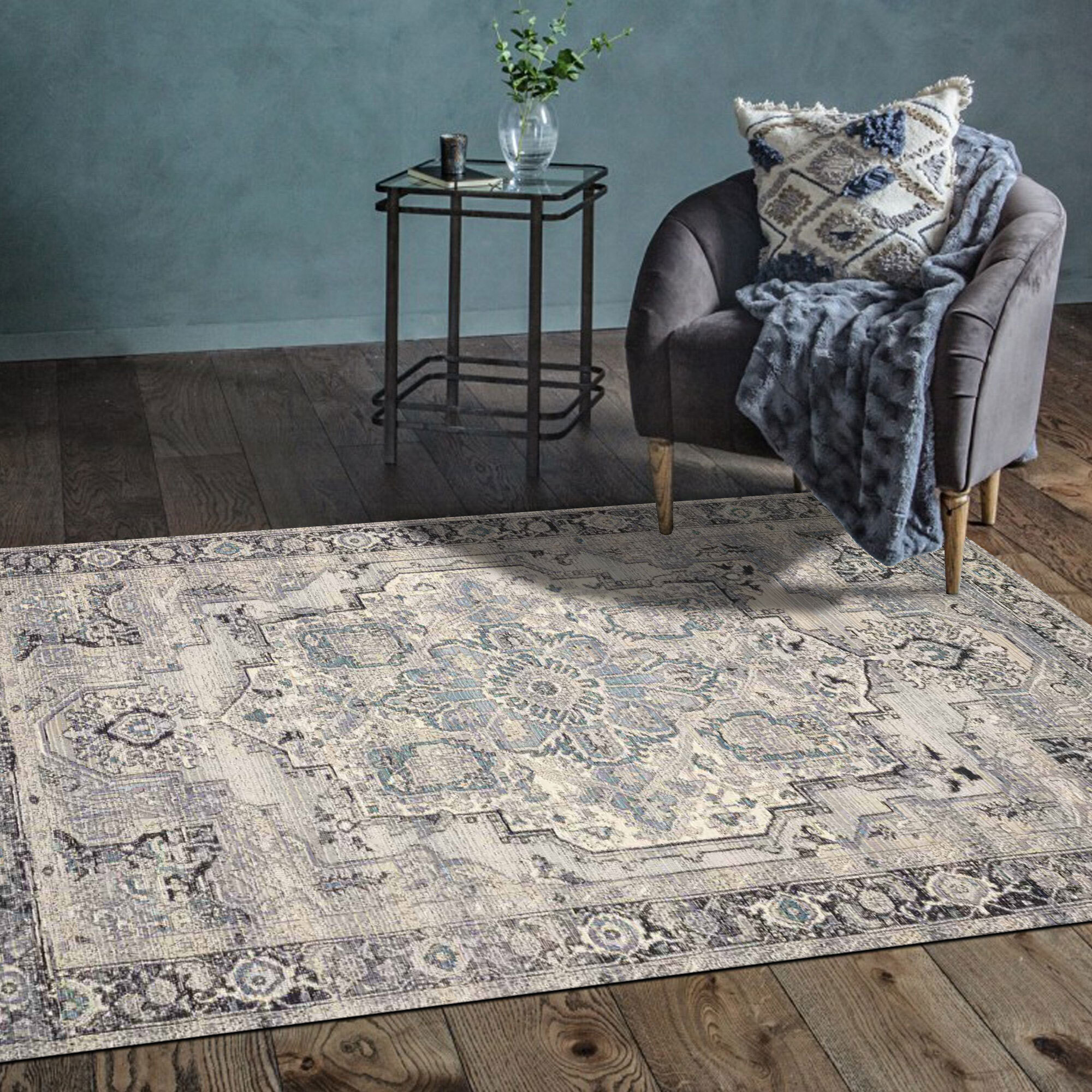 Large View Aperto Medallion Flatweave Rug
