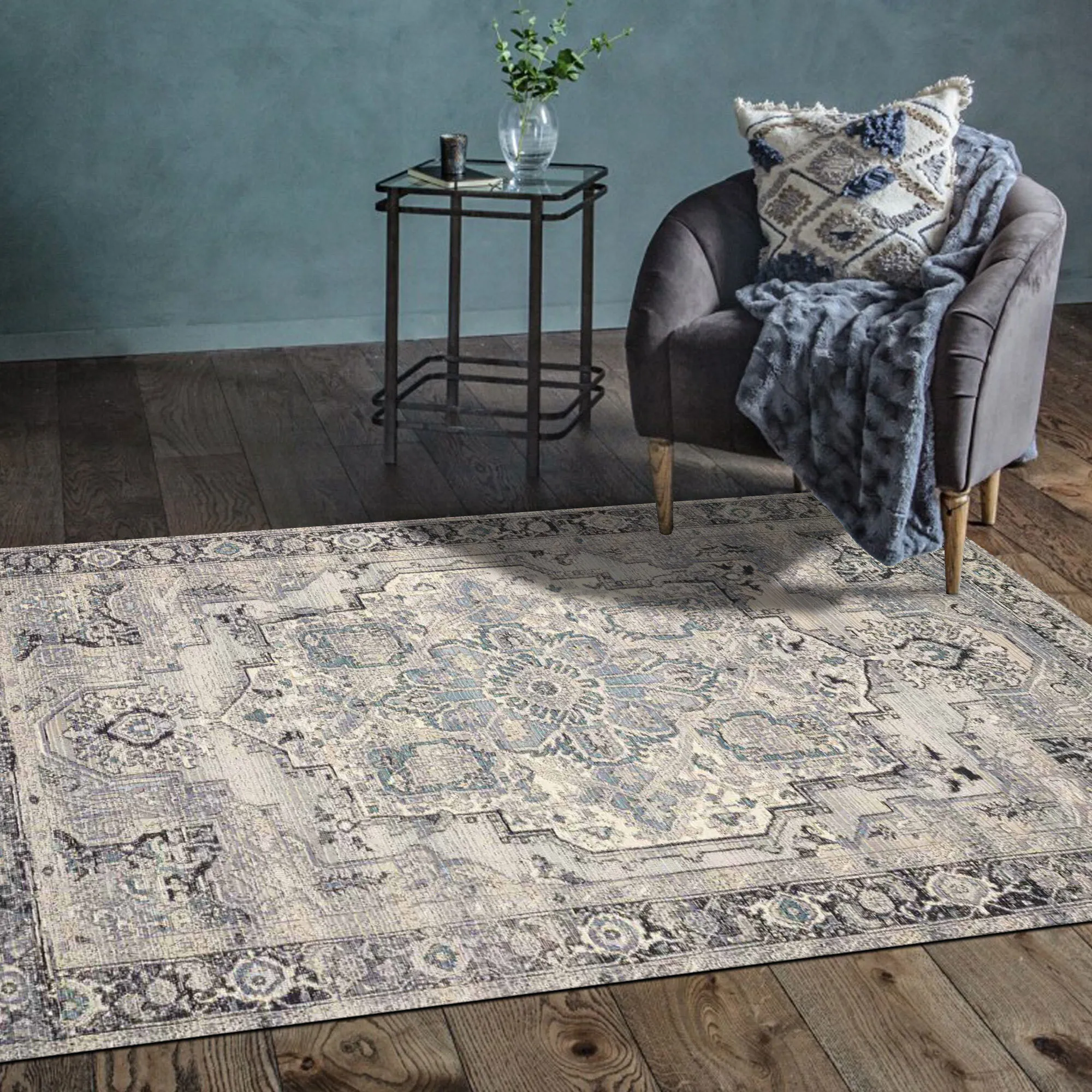Large View Aperto Medallion Flatweave Rug