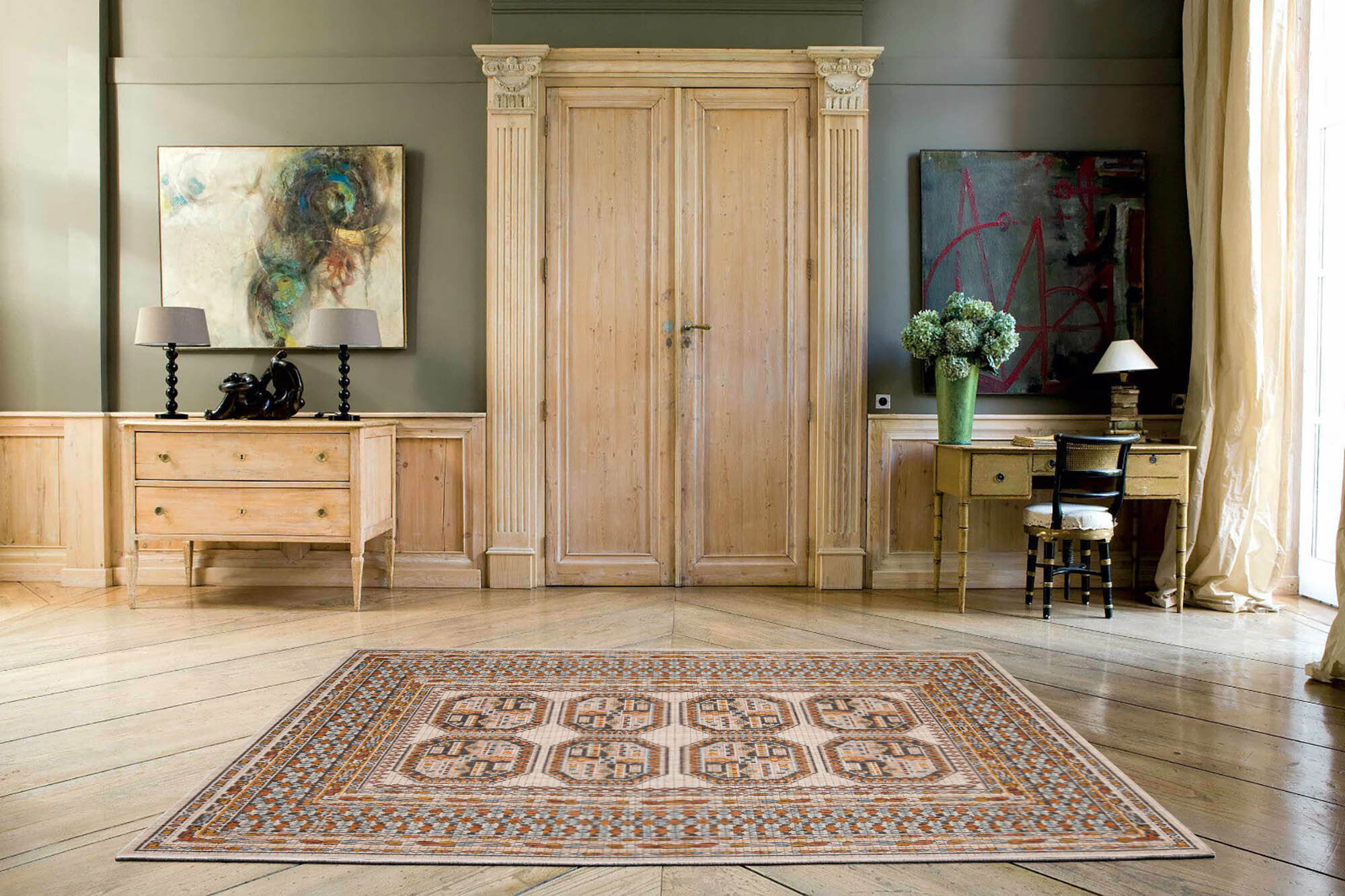 Large View Bokhara Traditional Wool Rug