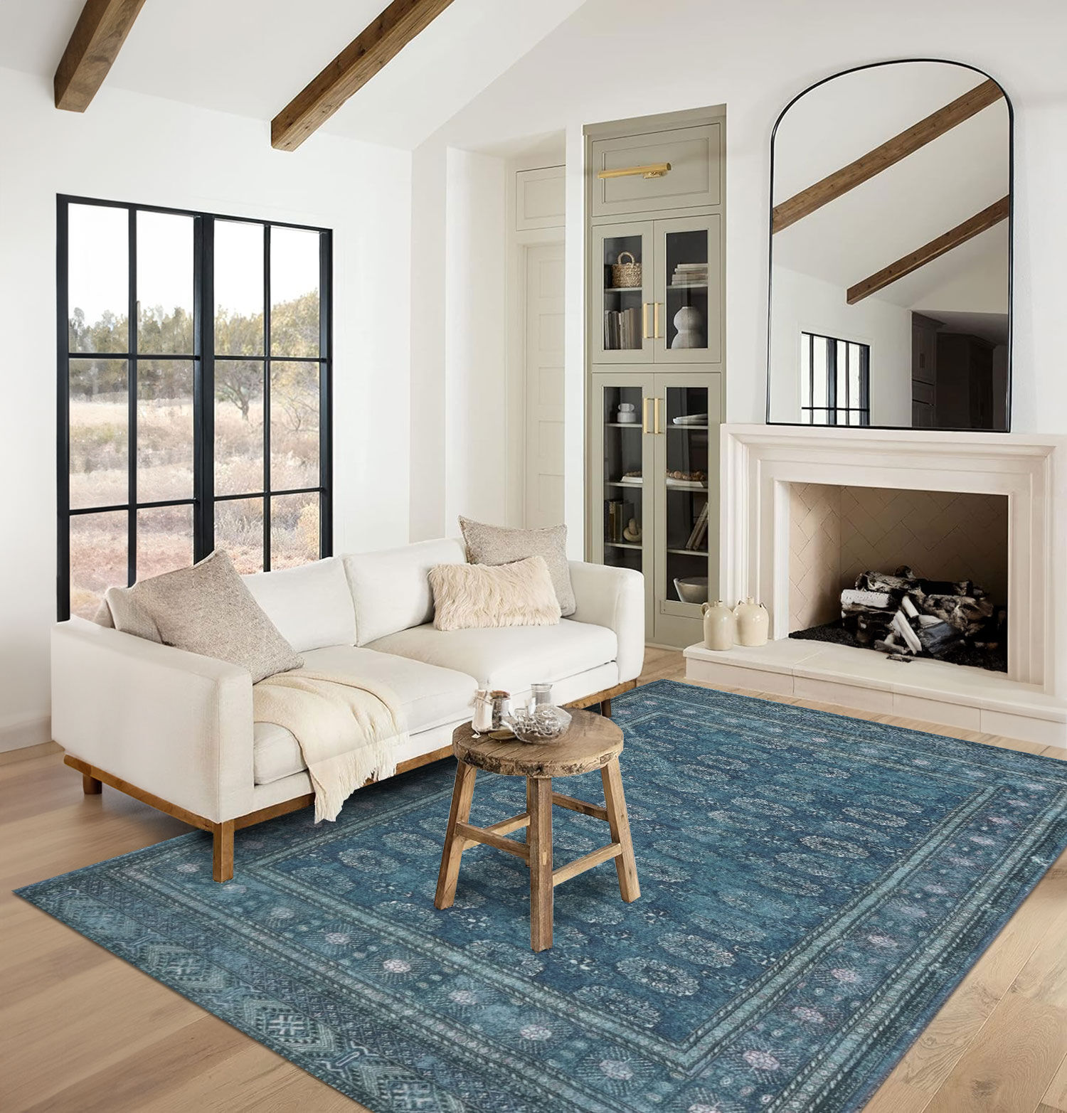 Large View Cato Traditional Geometric Rug