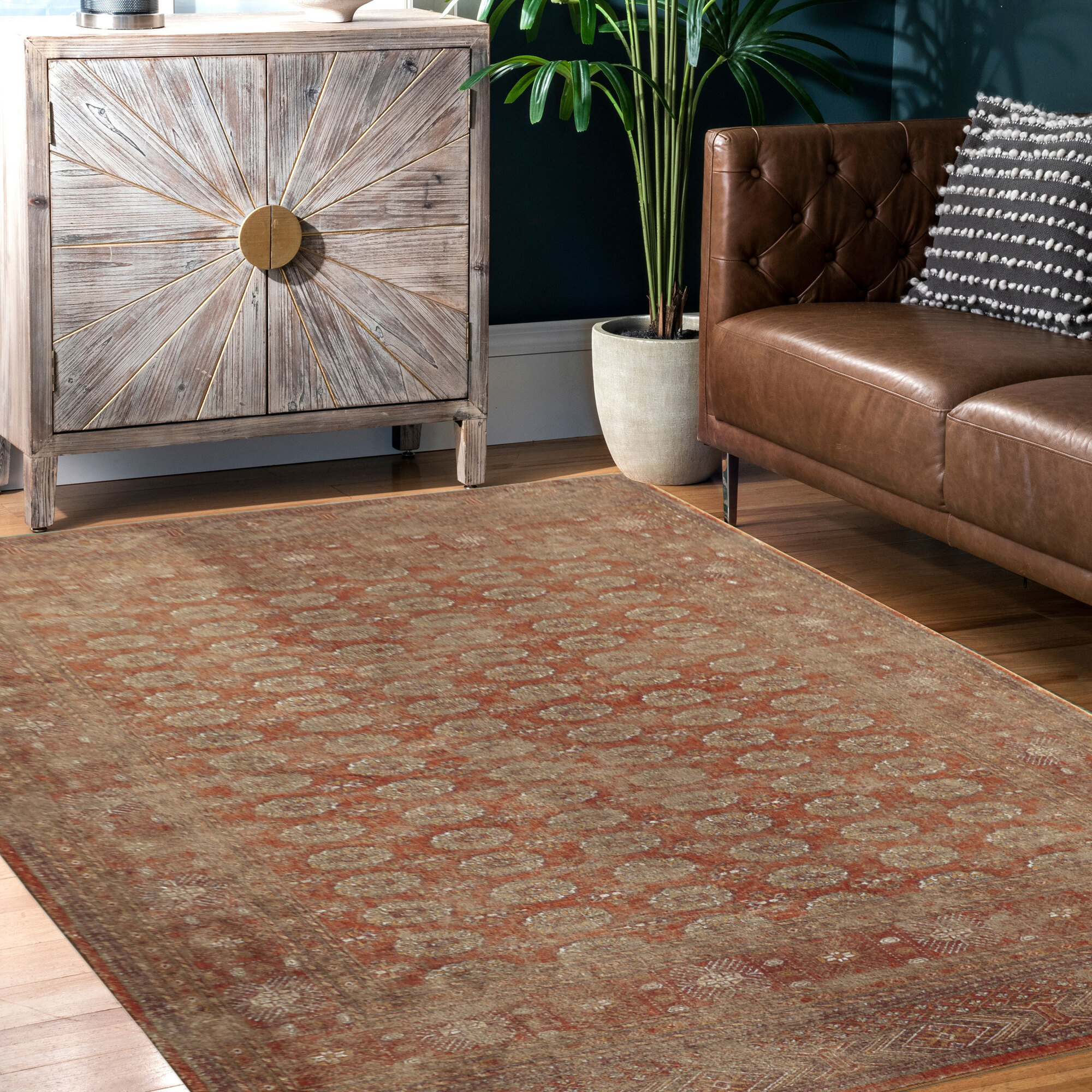 Large View Cato Traditional Geometric Rug
