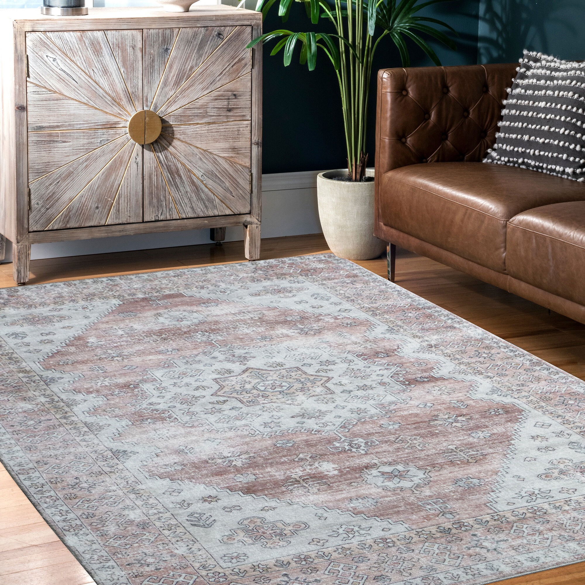 Large View Cato Traditional Medallion Rug