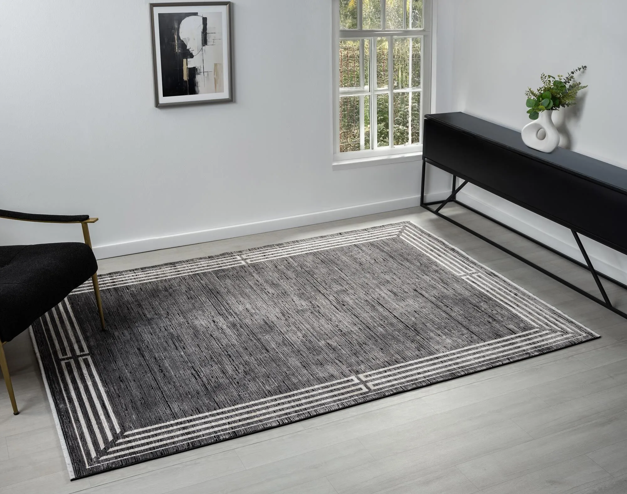 Large View Fendi Plain Border Rug