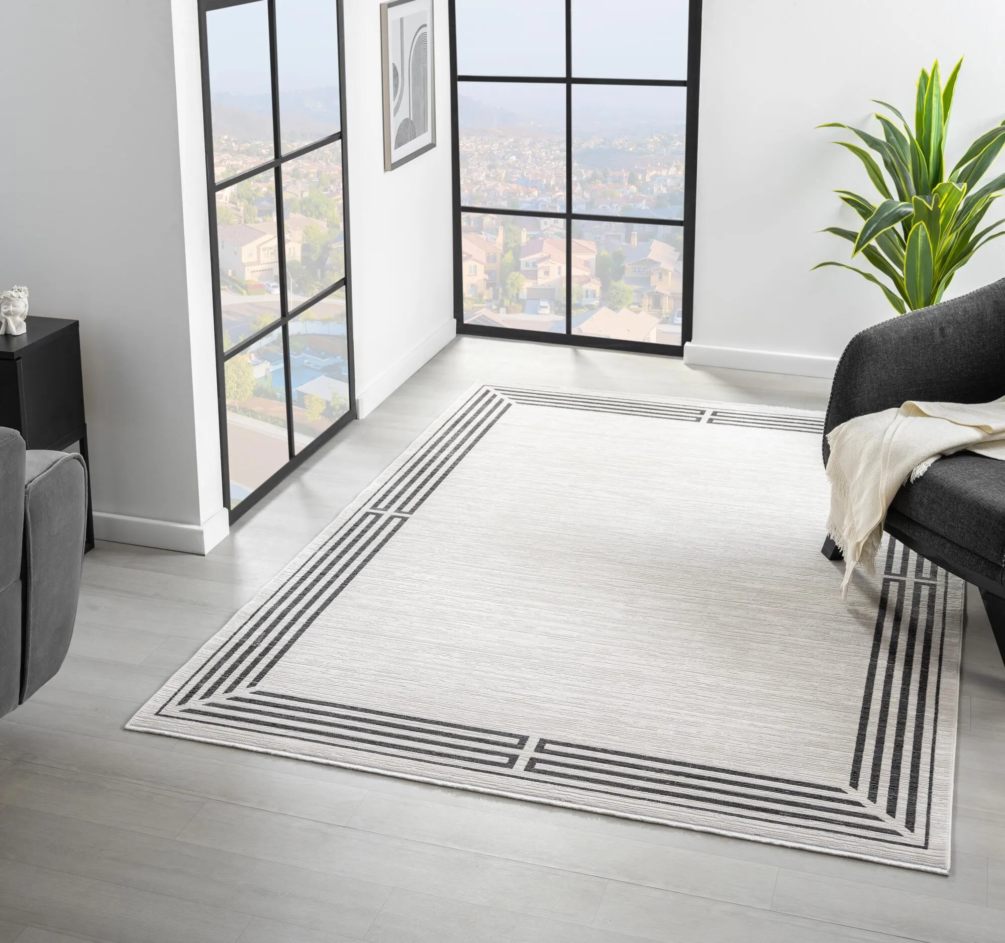 Large View Fendi Plain Border Rug