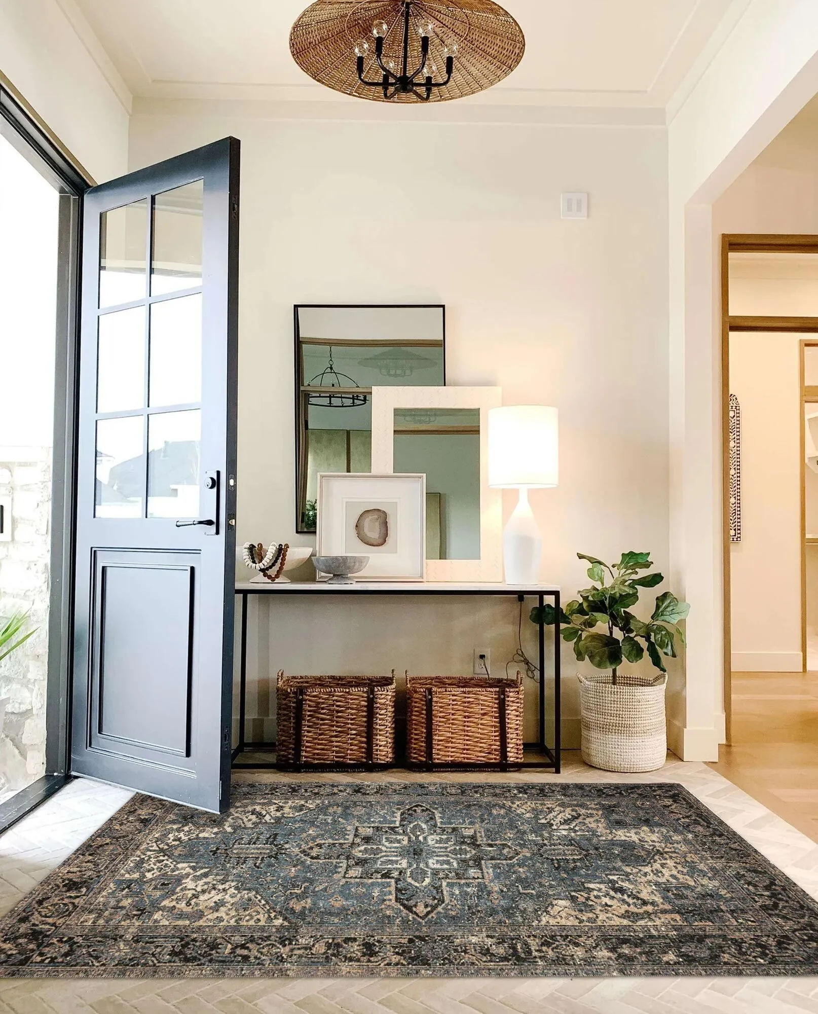 Large View Heriz Transitional Medallion Rug