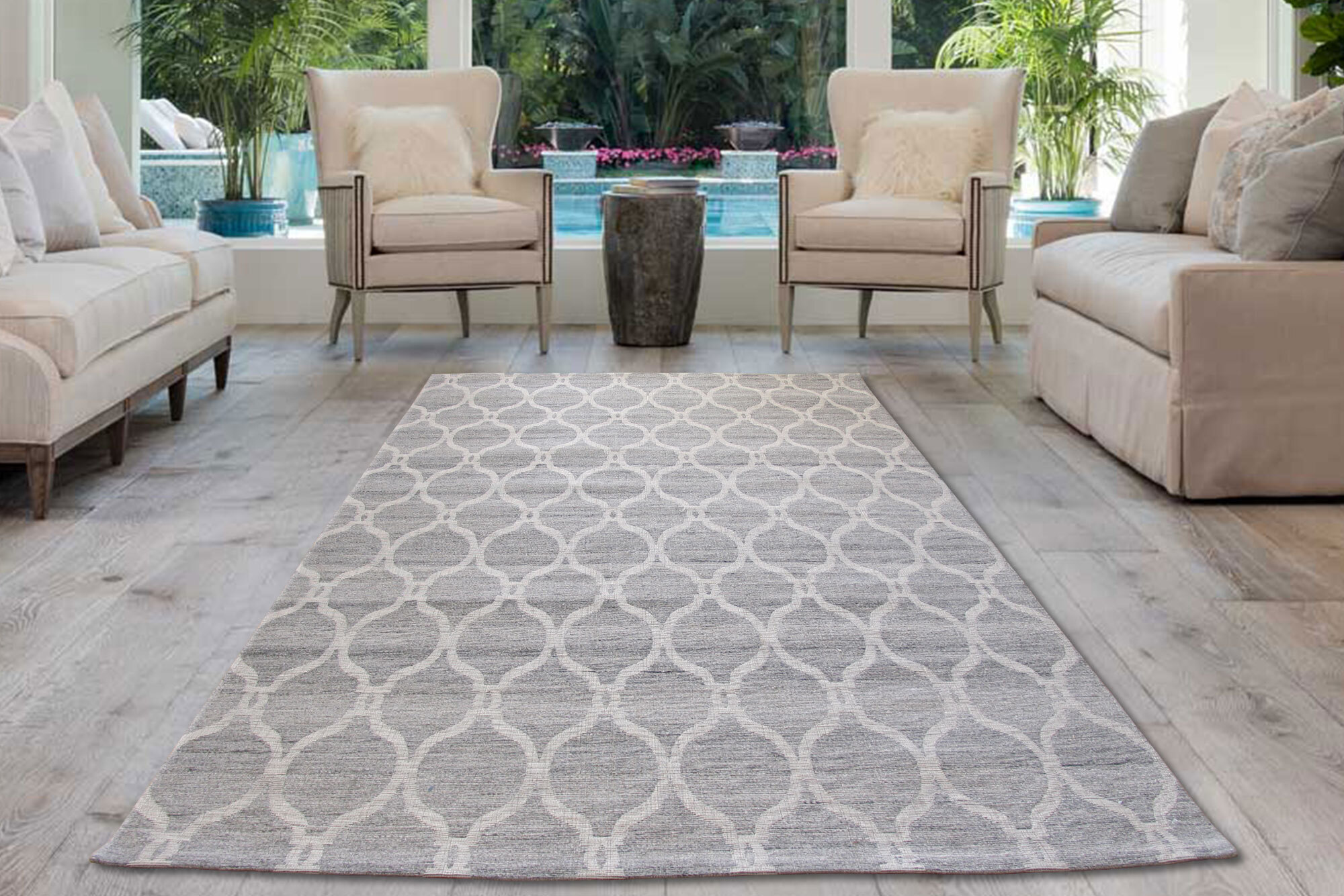 Harper Trellis Flatweave Wool Rug