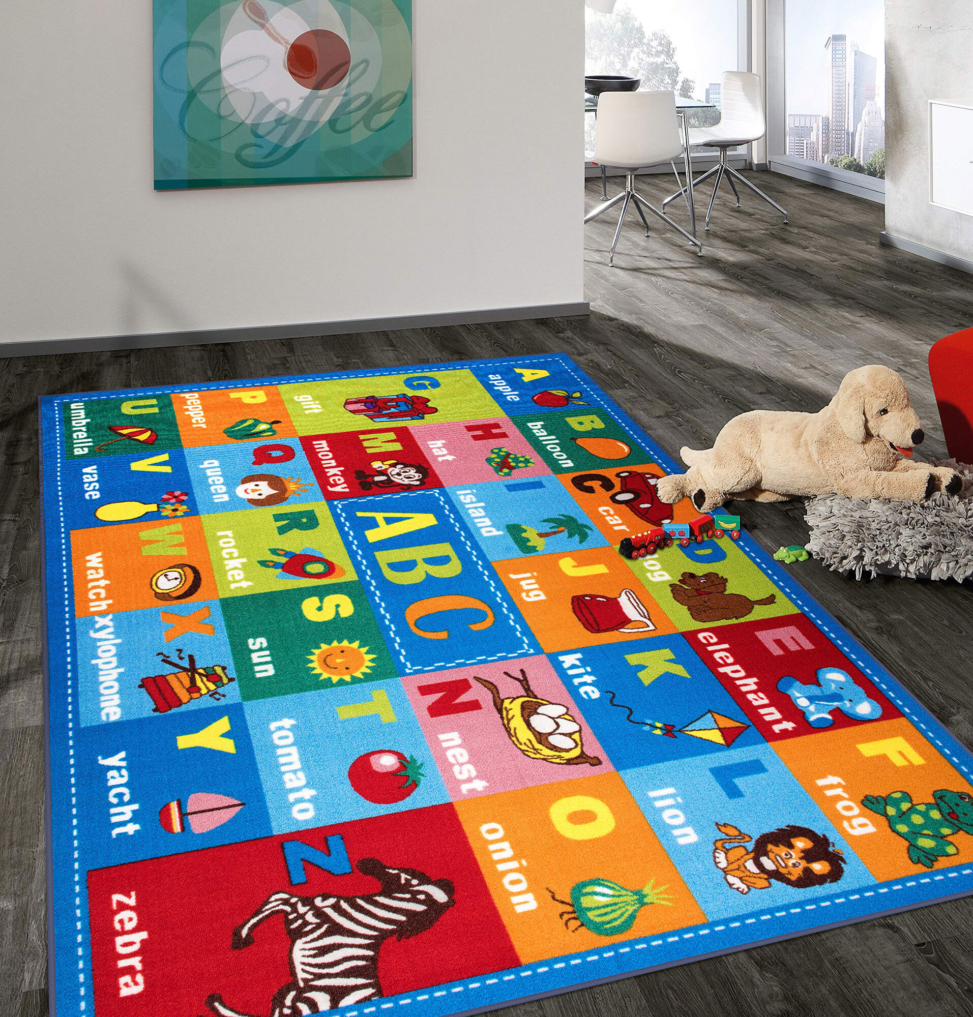 Kids Alphabet Pictures Rug