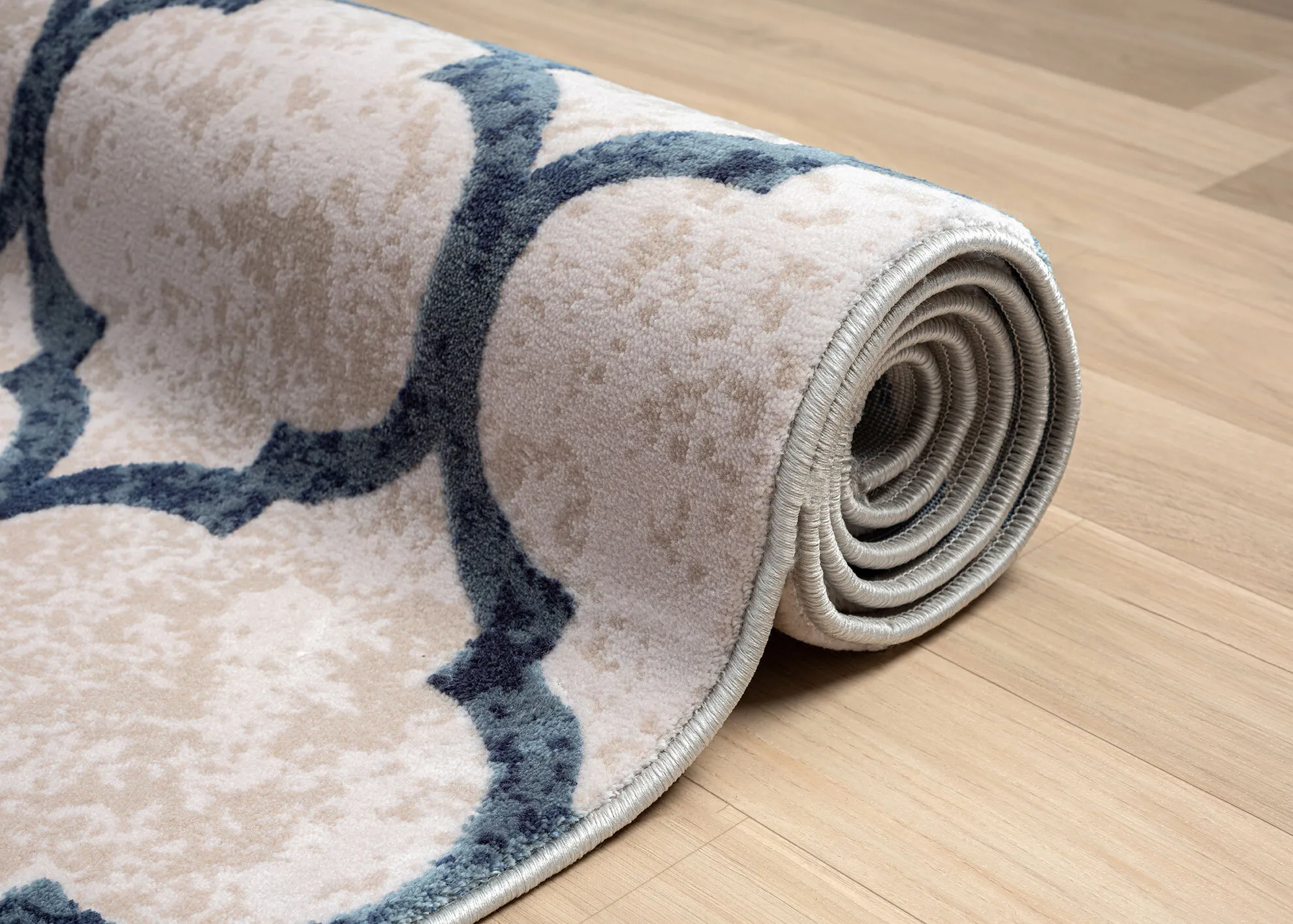 Large View Loren Blue Moroccan Trellis Rug