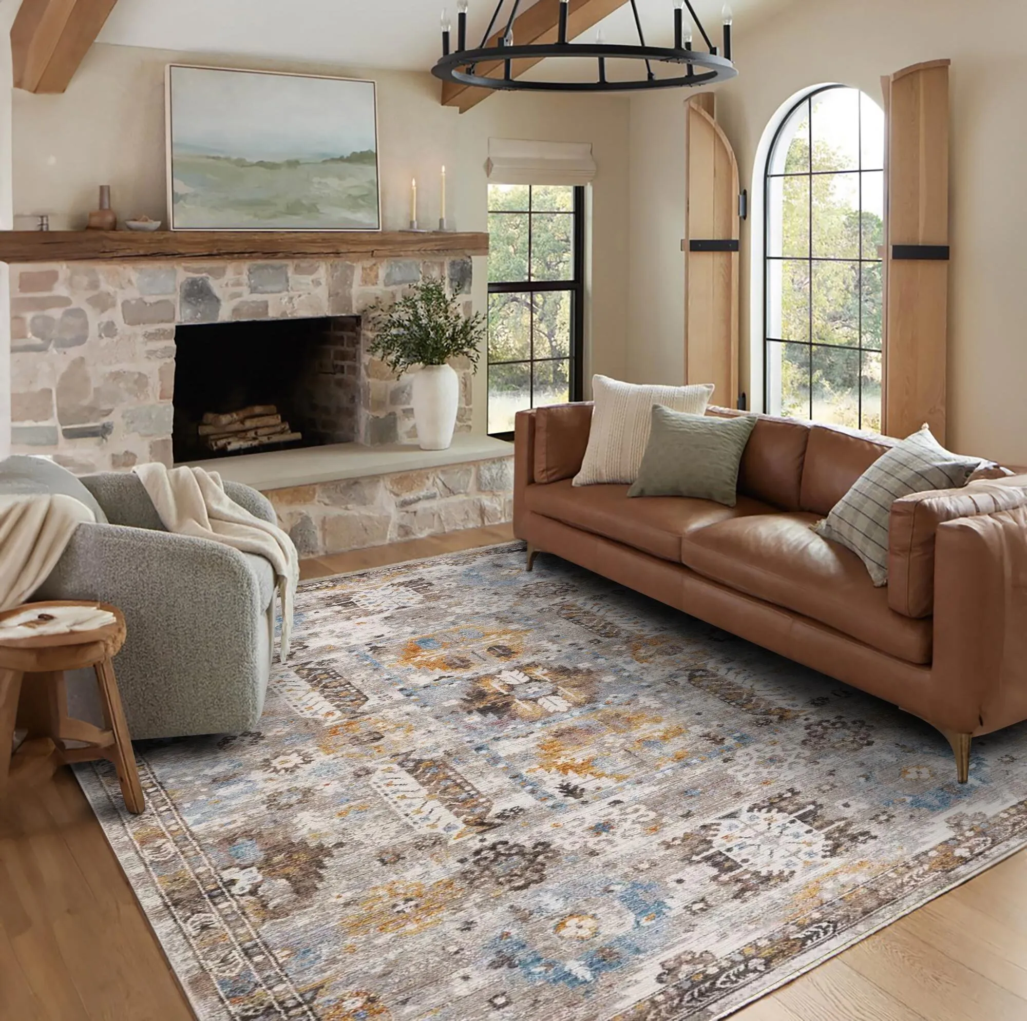 Large View Lukas Traditional Medallion Rug