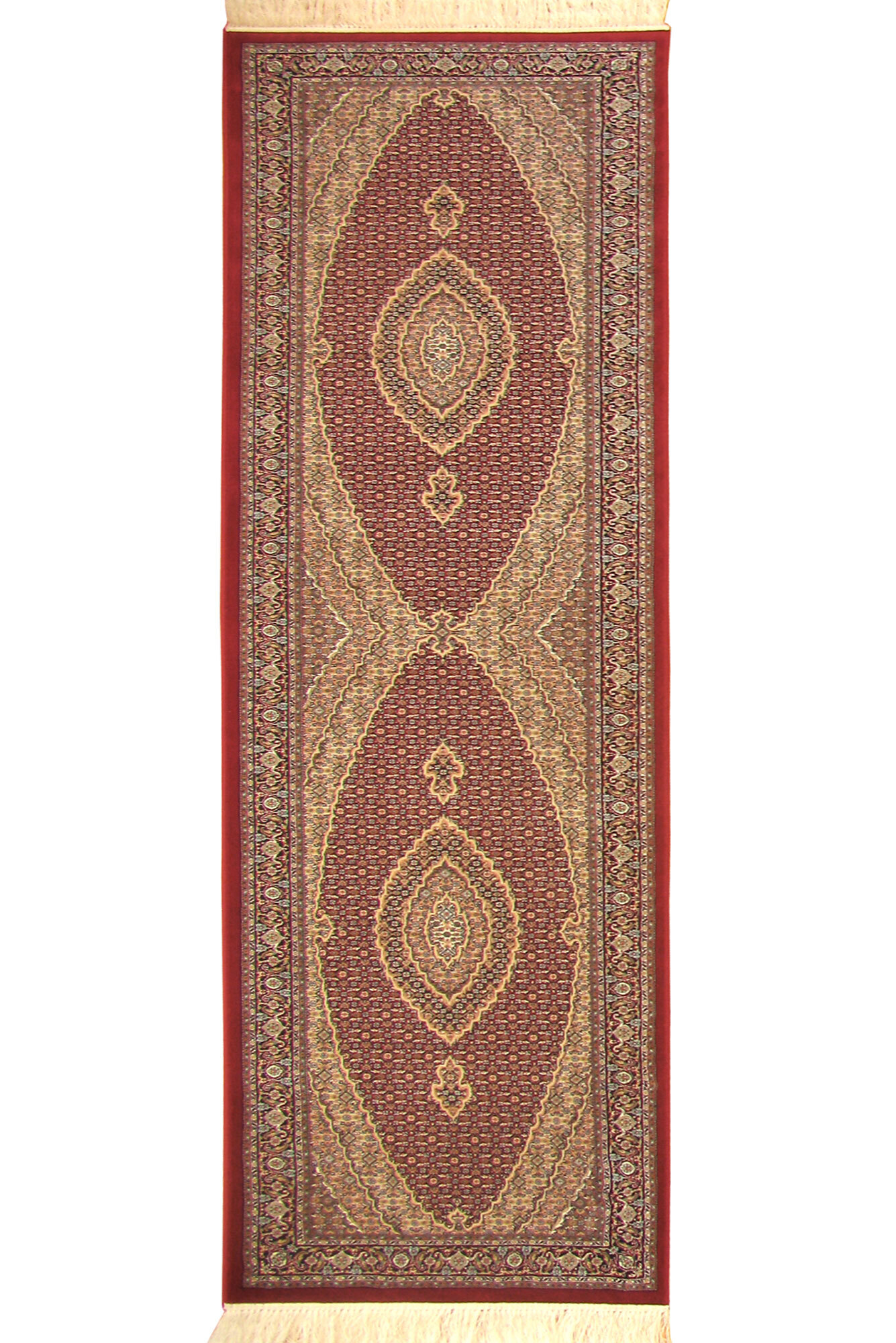 Large View Mona Red Oriental Fringed Rug