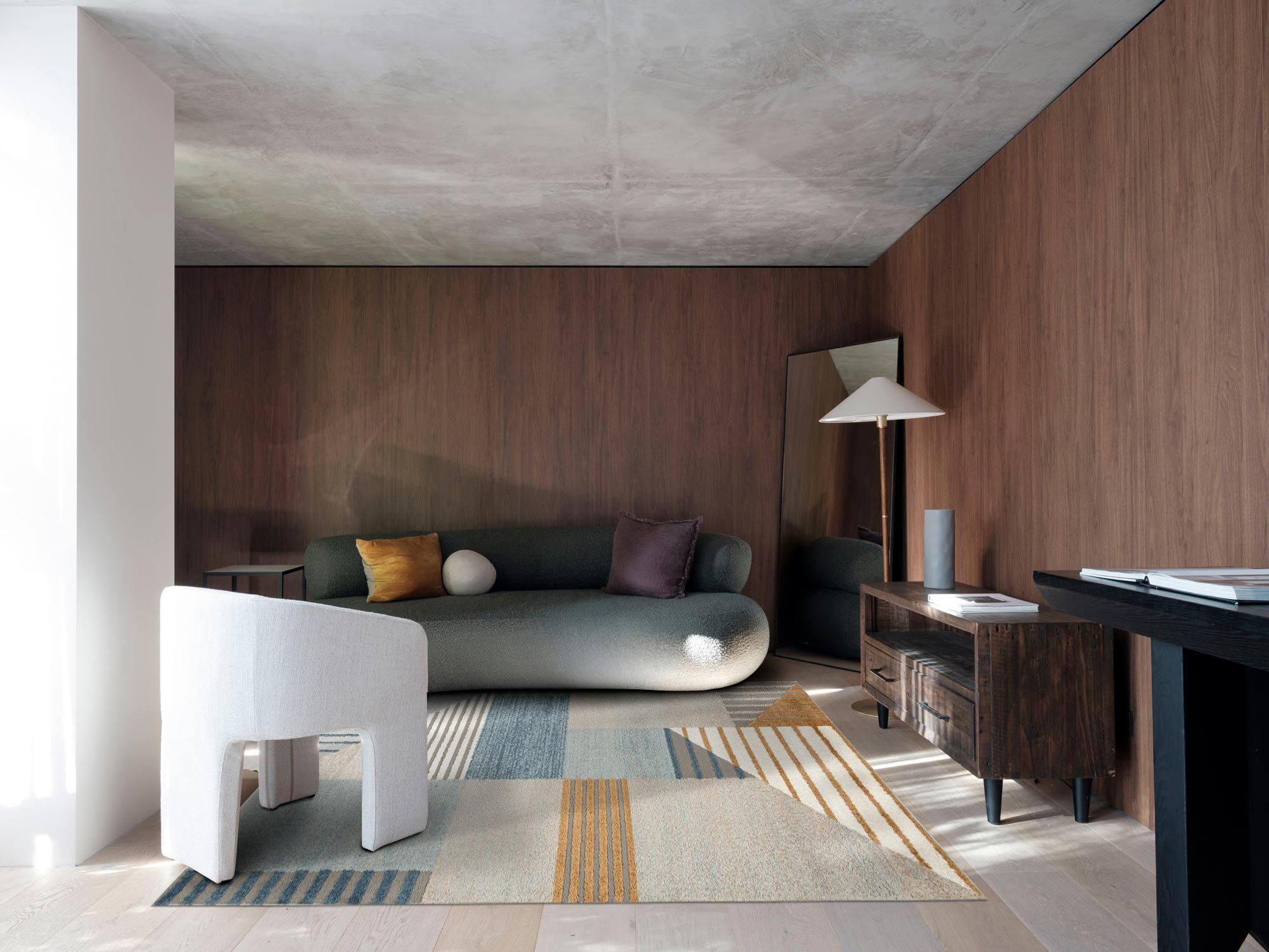 Large View Mineral Modern Geometric Rug
