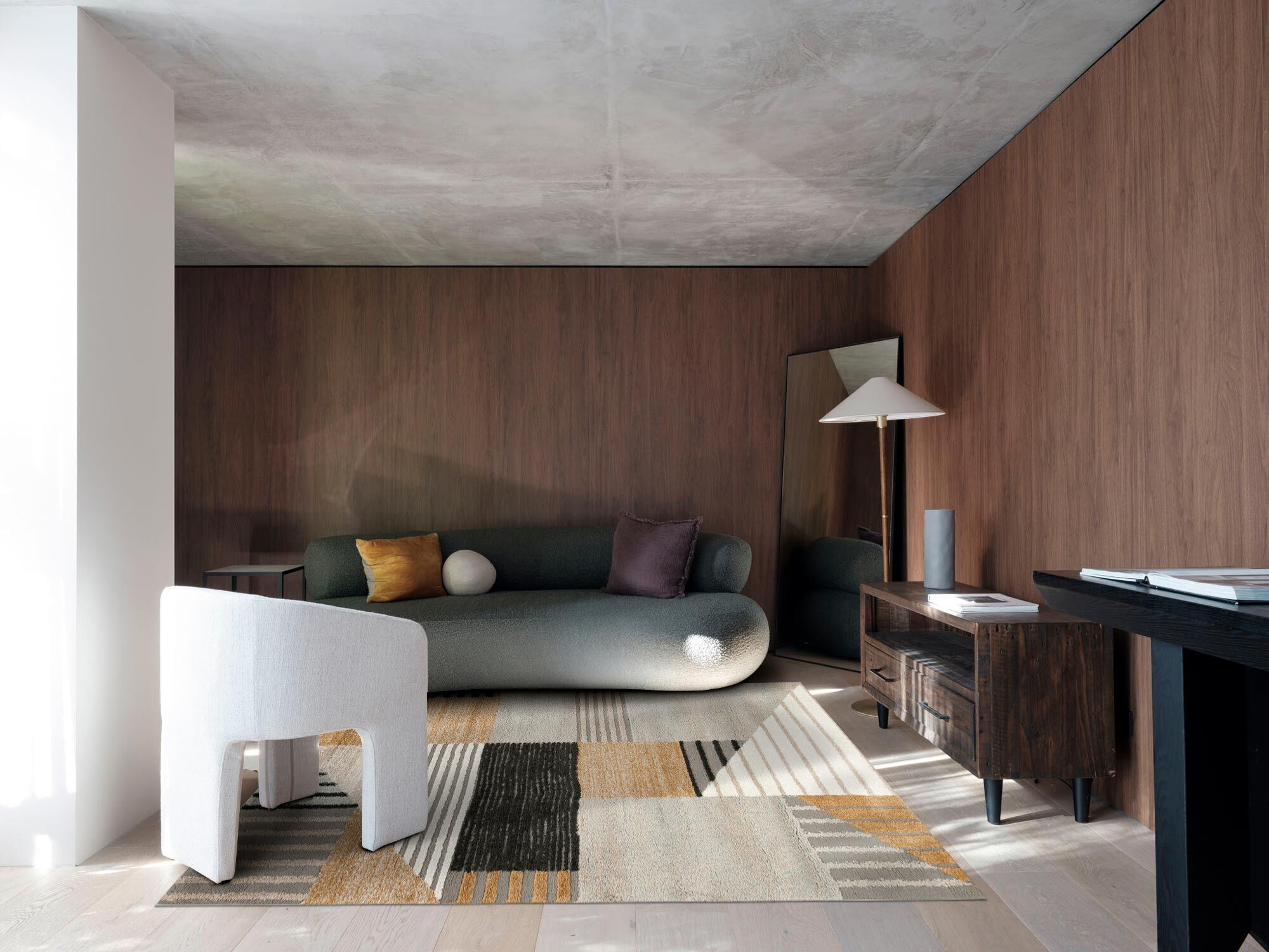 Large View Mineral Modern Geometric Rug