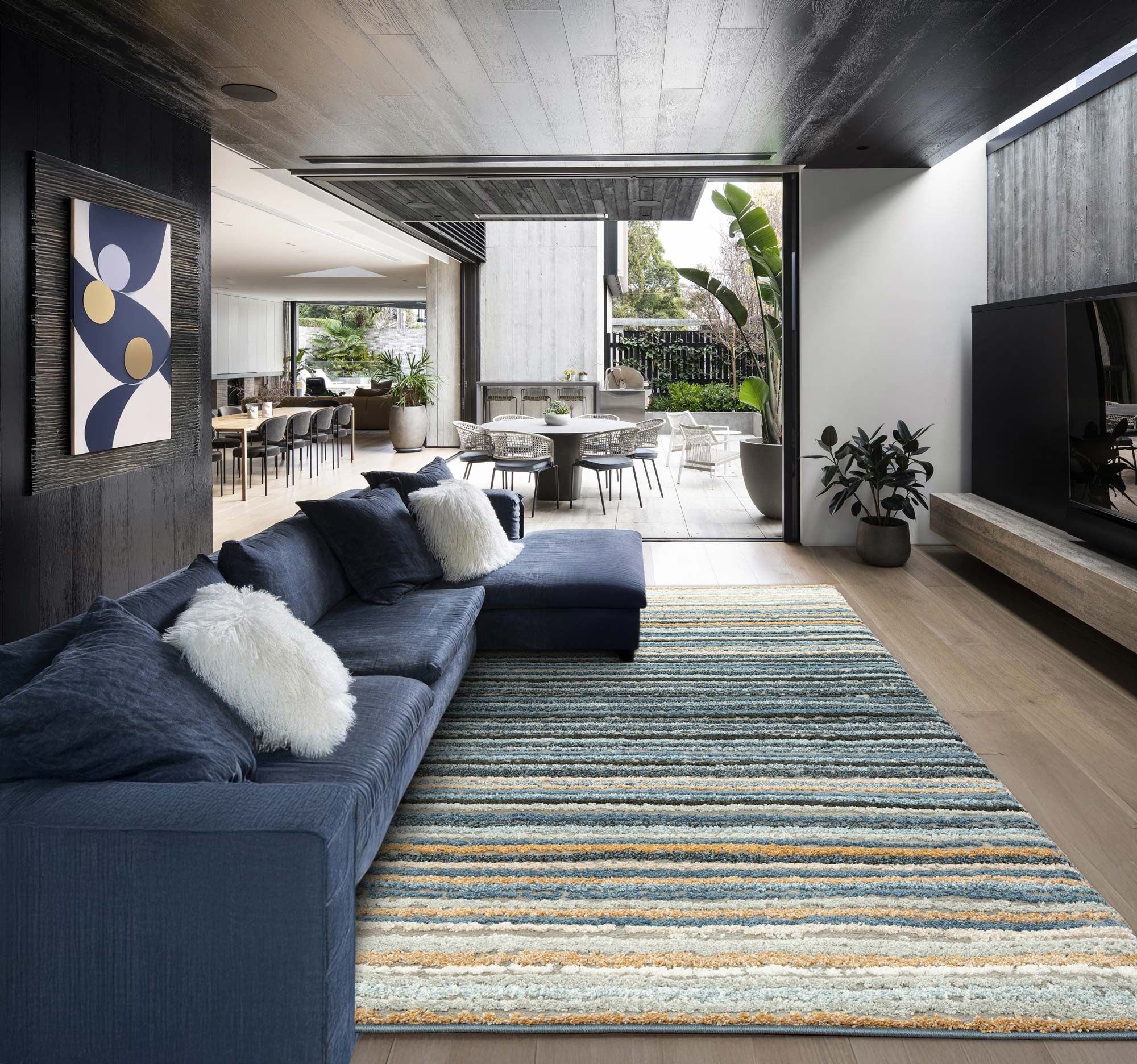 Large View Mineral Striped Rug