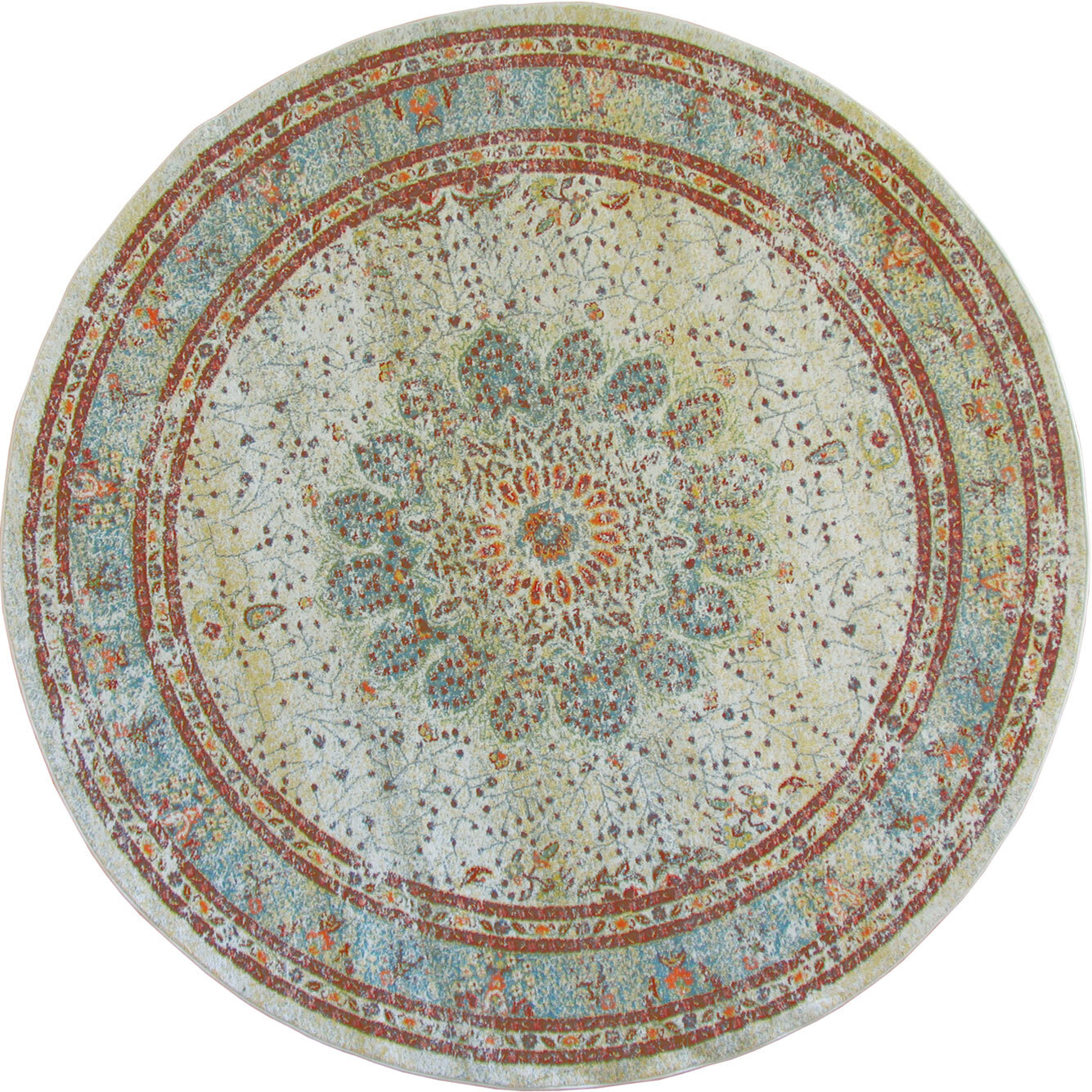 Large View Messi Turquoise Overdyed Rug