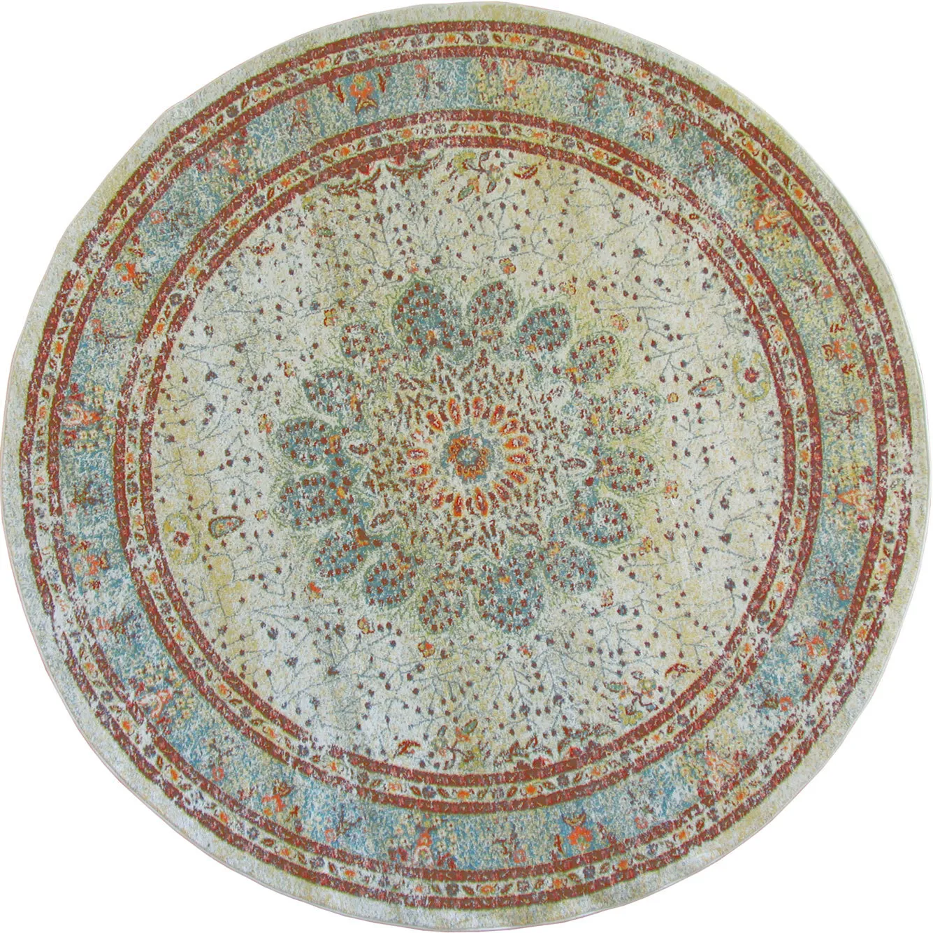 Large View Messi Turquoise Overdyed Rug