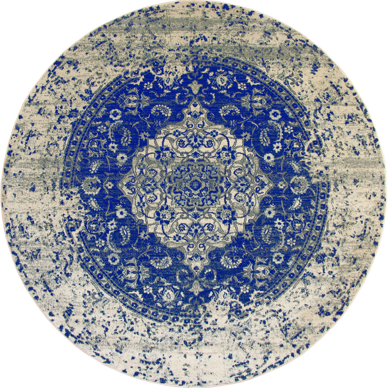 Large View Messi Blue Classic Overdyed Rug