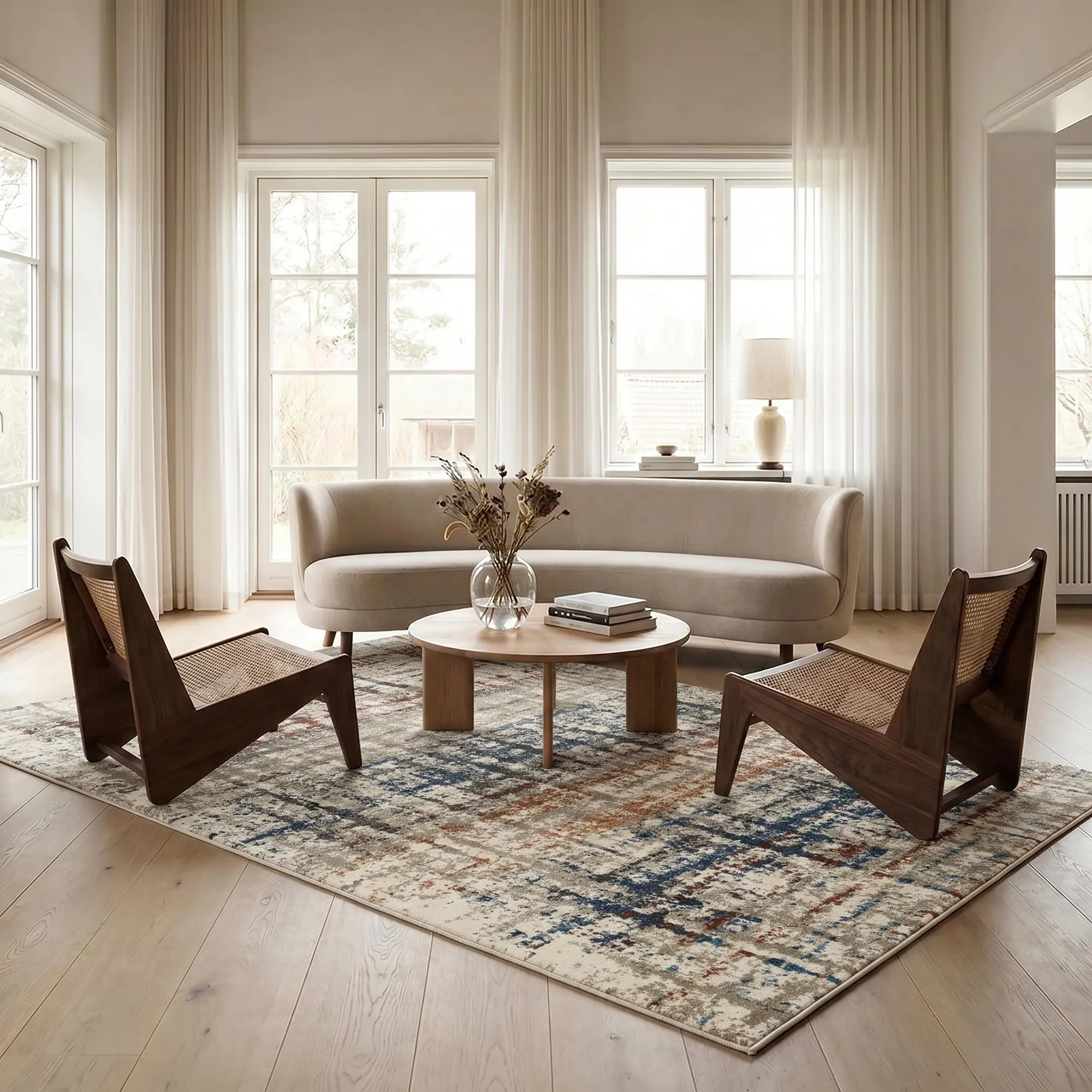 Mobi Contemporary Striped Rug