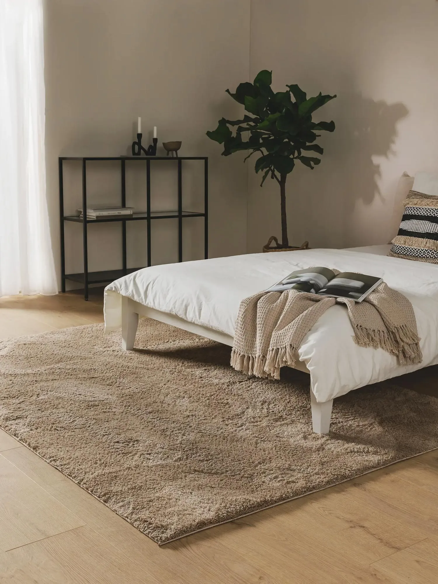 Mojito Plain Brown Shaggy Rug