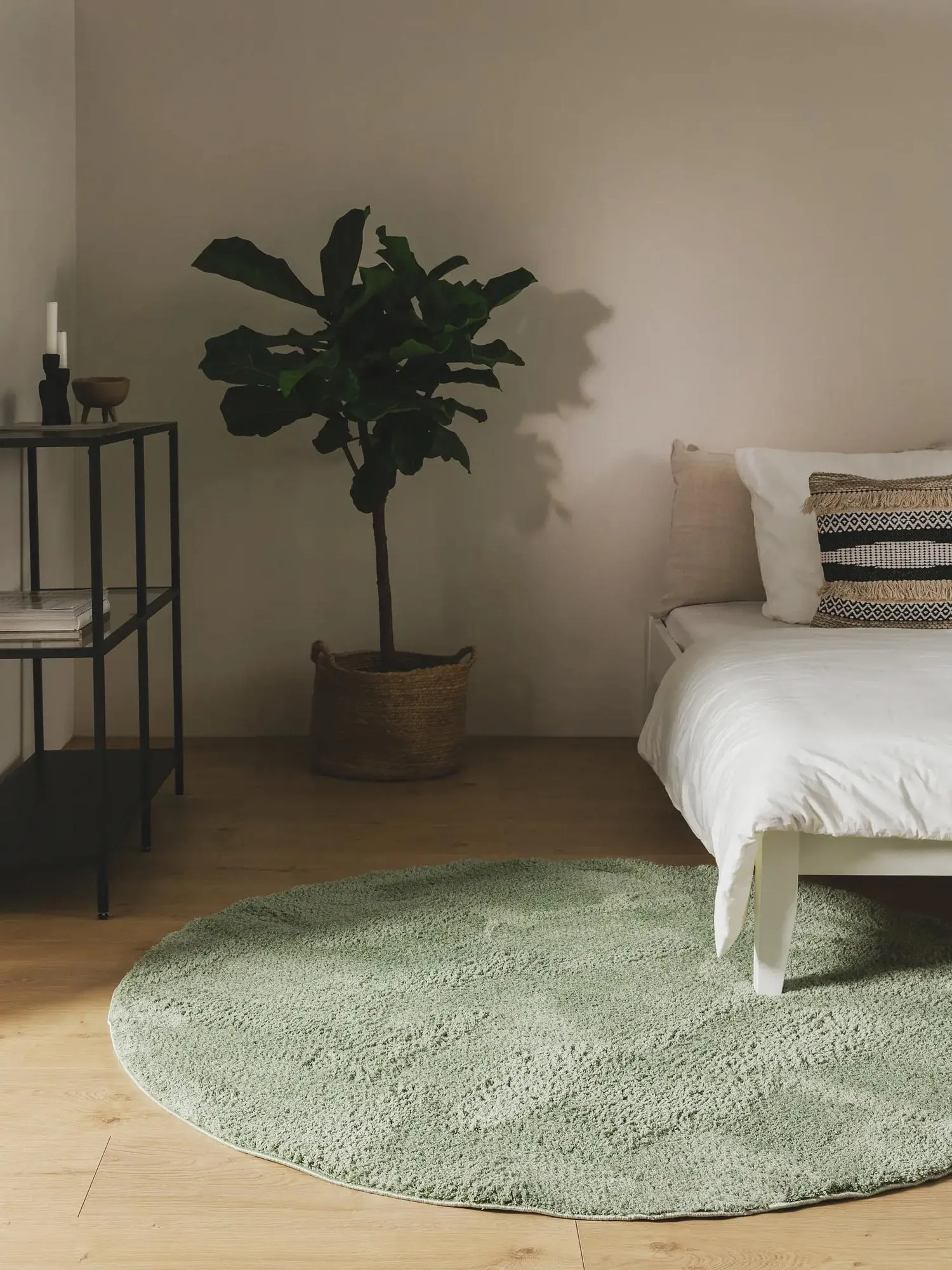 Mojito Plain Green Shaggy Rug