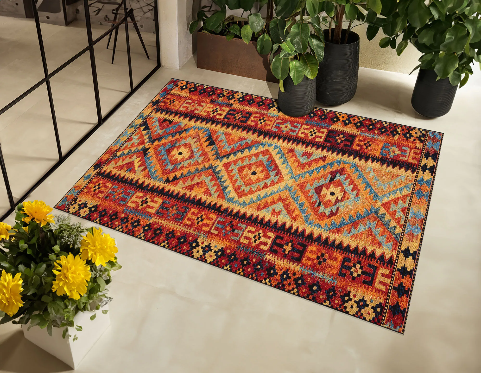 Large View Mystique Round Outdoor Rug