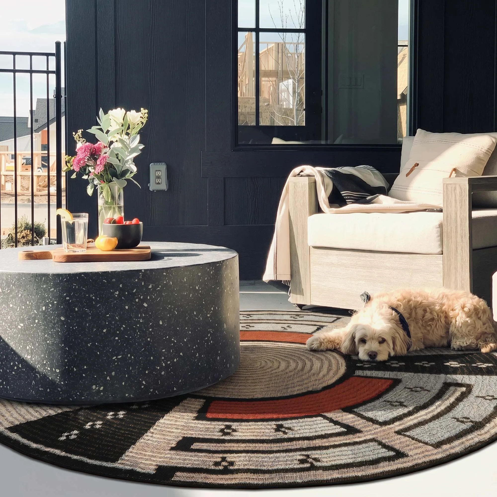 Mystique Geometric Round Rug