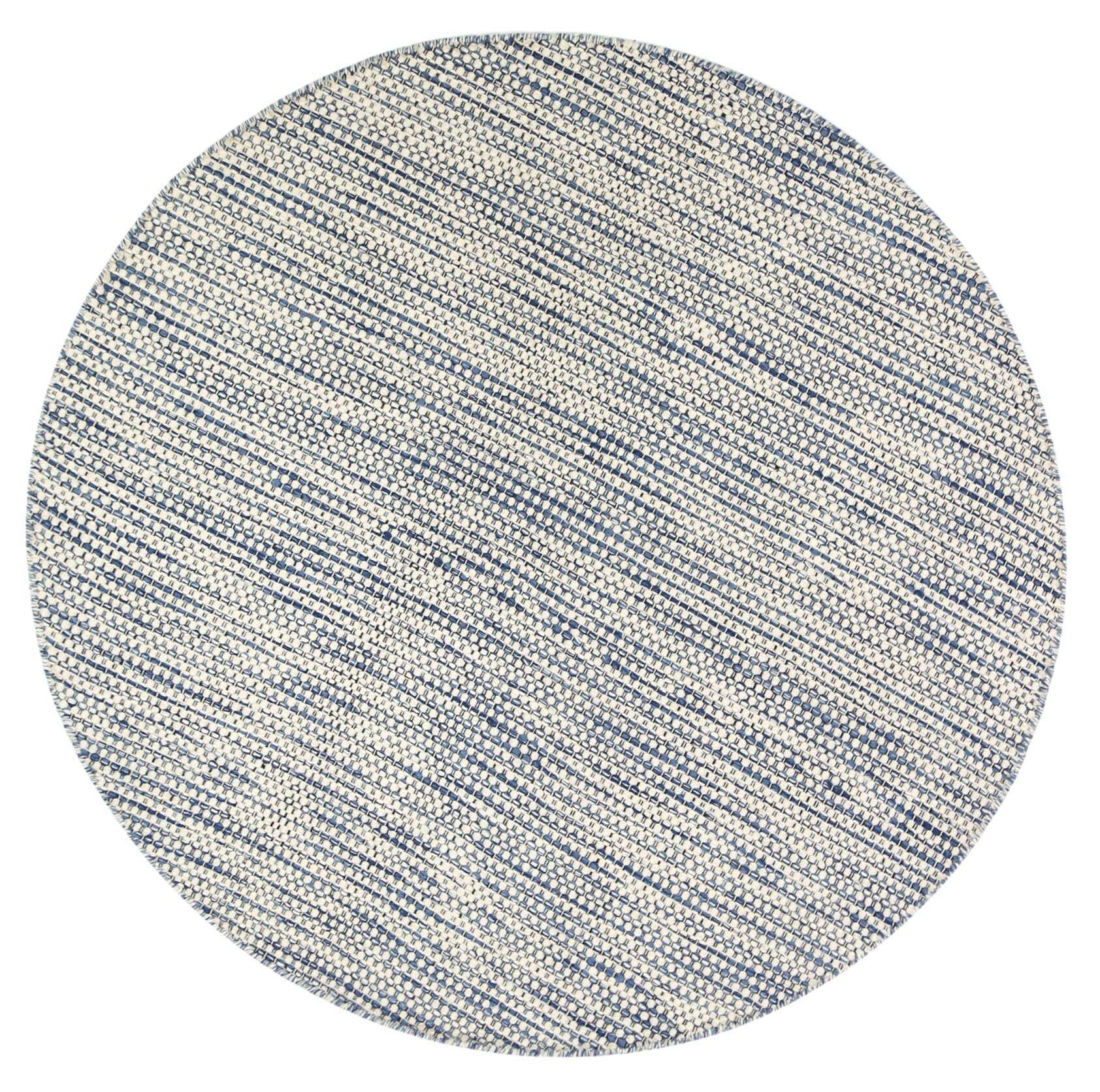 Natura Blue Wool Flatweave Rug