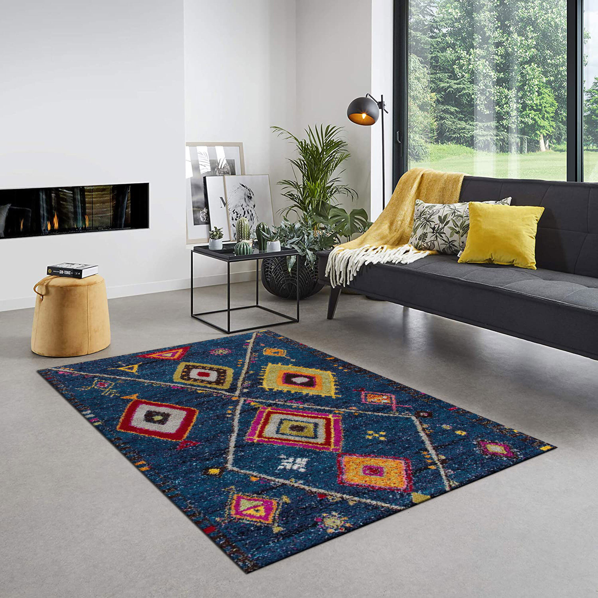 Large View Nordic Diamond Moroccan Rug