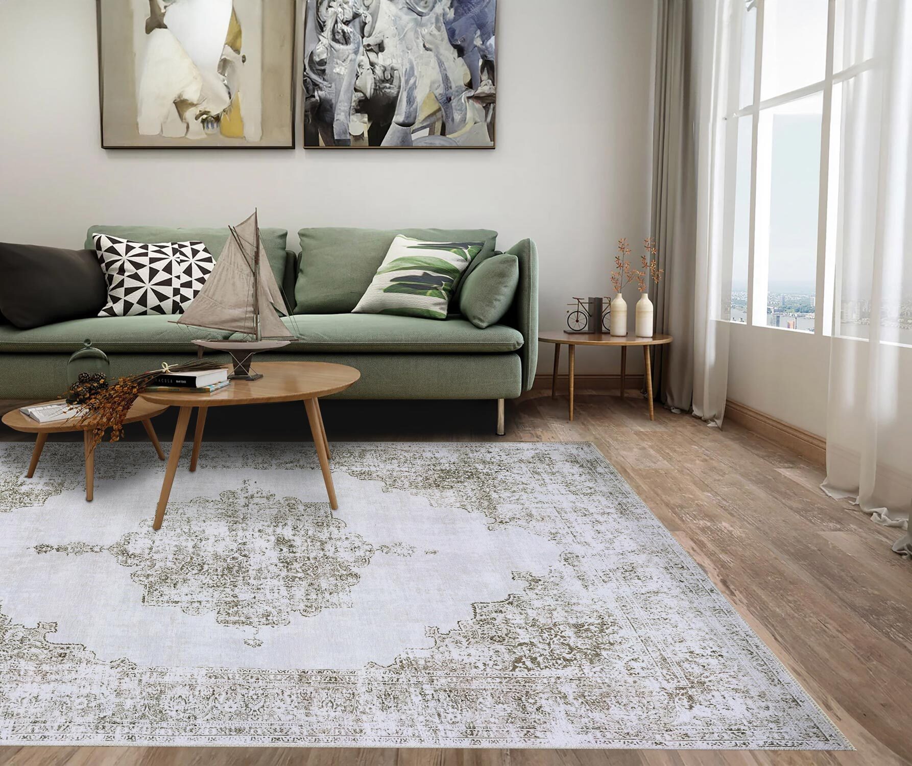 Large View Noble Traditional Medallion Rug