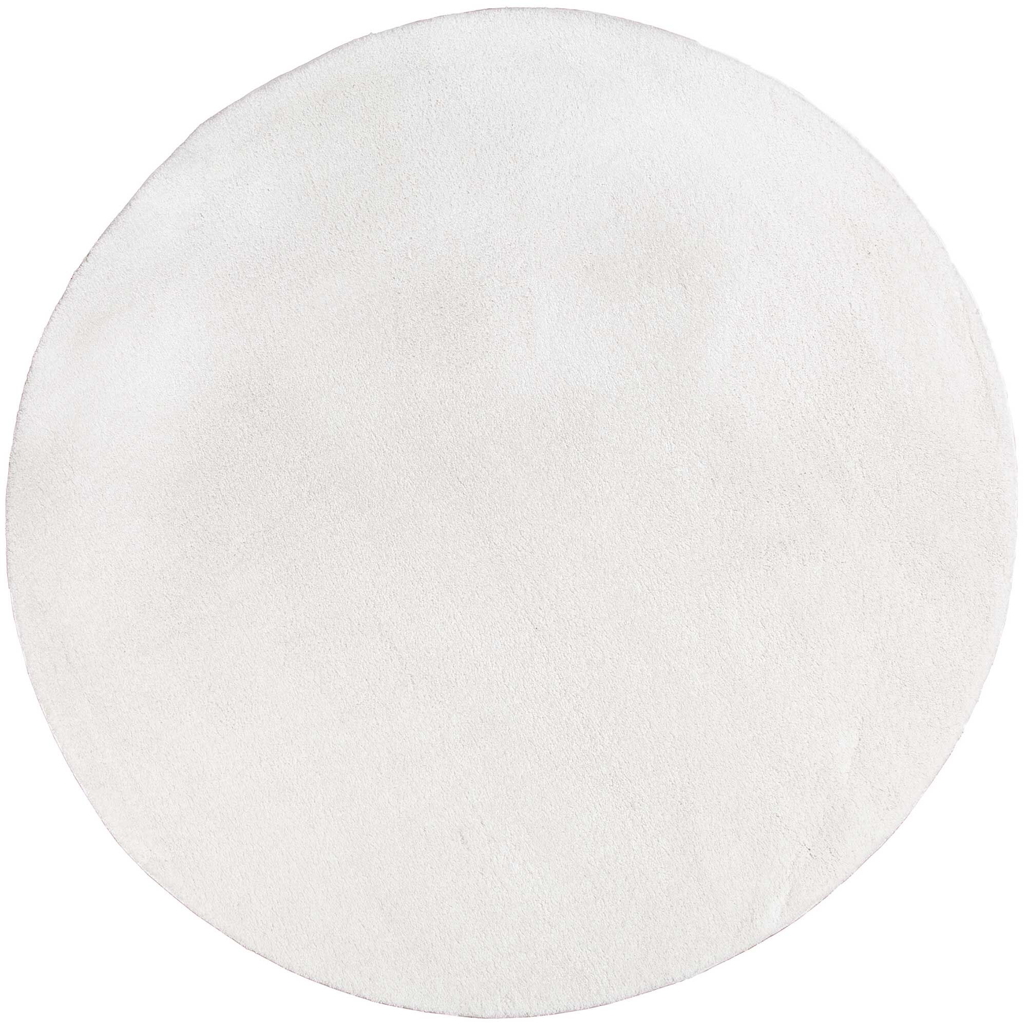 Large View Plush Plain White Rug