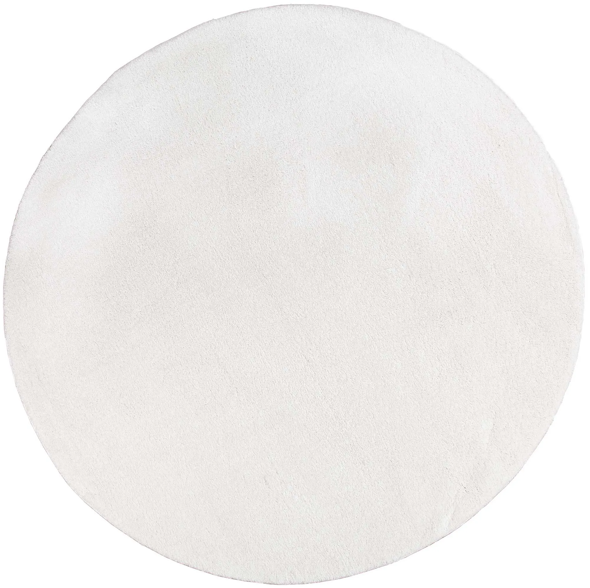 Large View Plush Plain White Rug