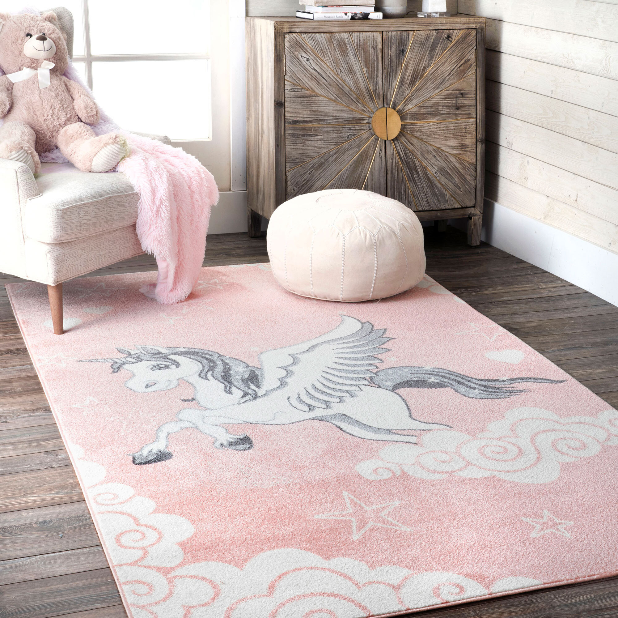 Poppy Flying Unicorn Kids Rug