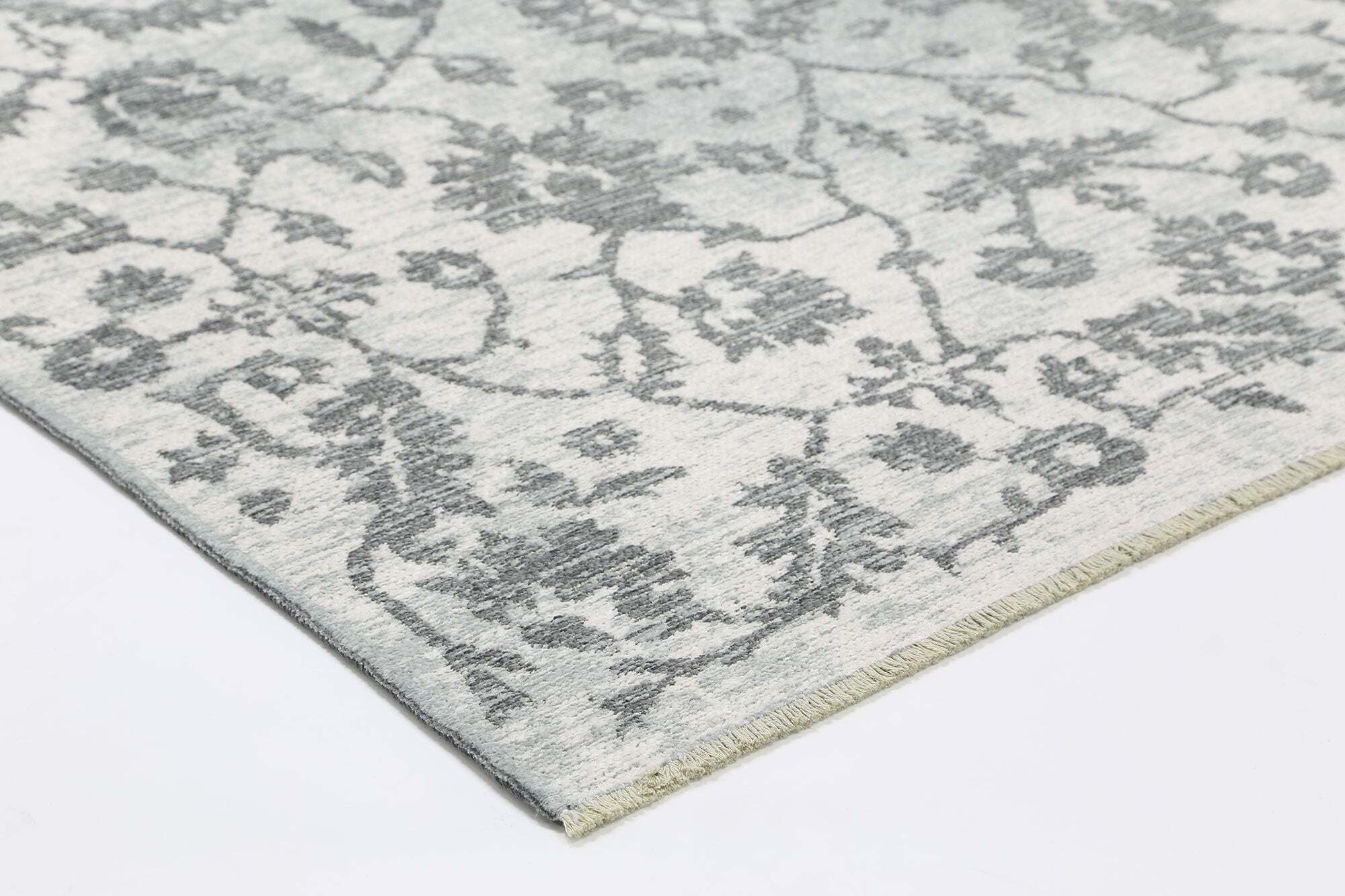 Large View Ryan Grey Transitional Floral Rug