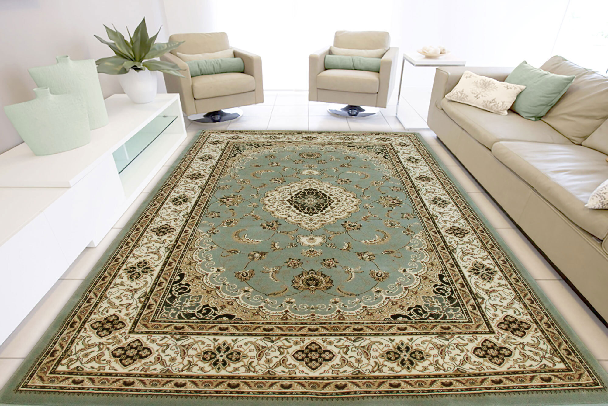 Large View Star Traditional Medallion Rug