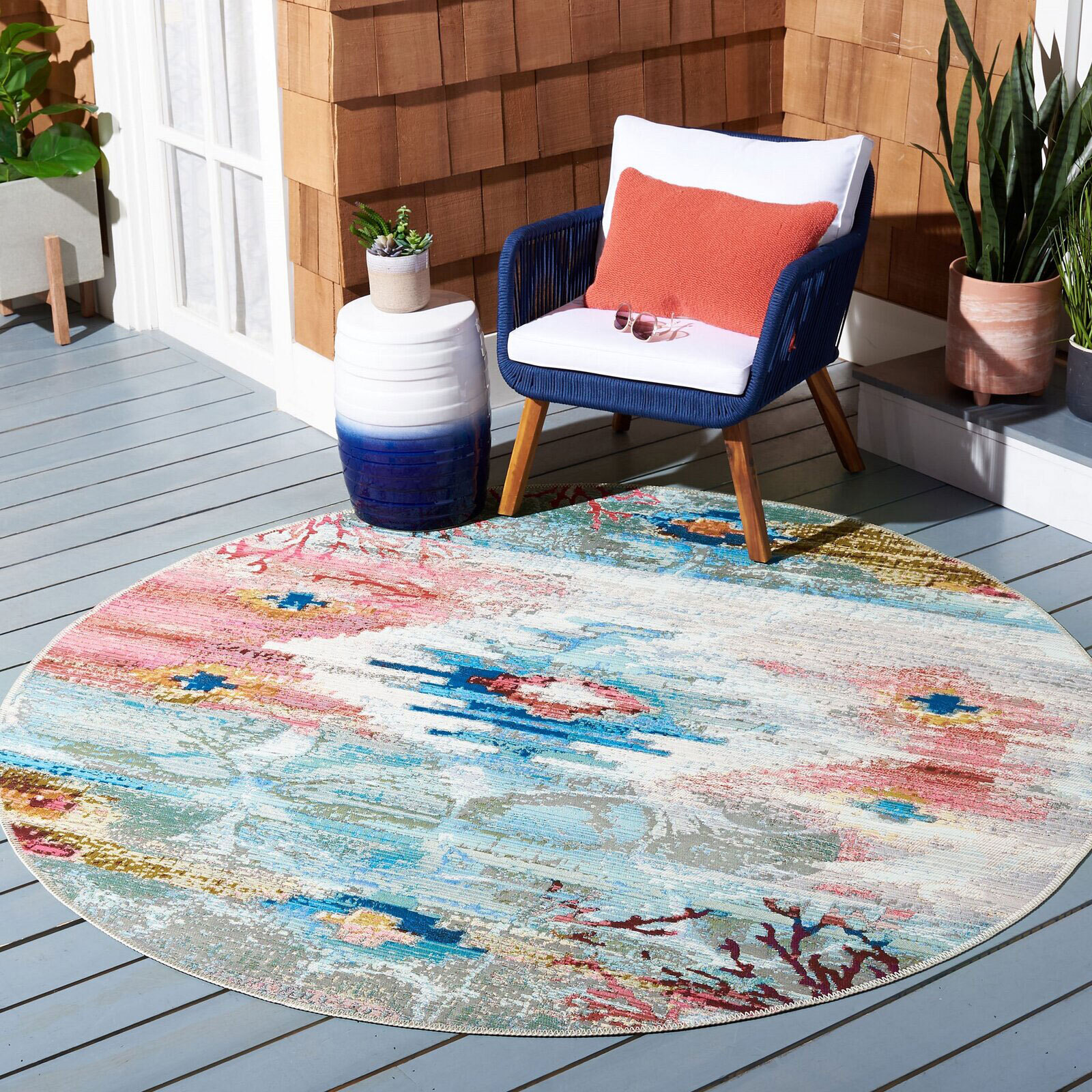 Large View Sole Coral Indoor & Outdoor Rug