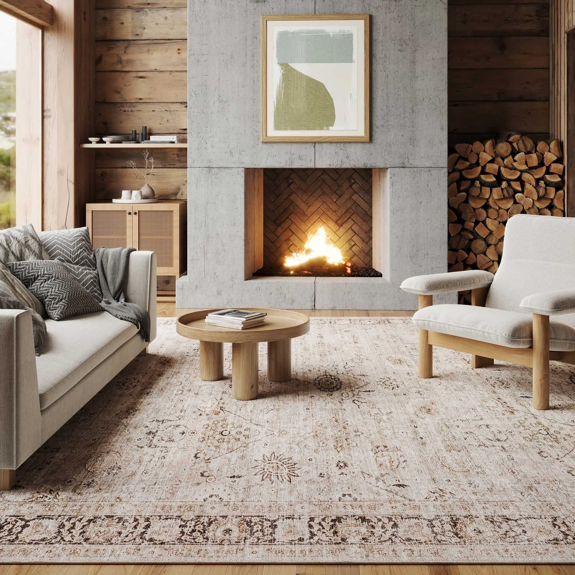Large View Timeless Traditional Floral Rug