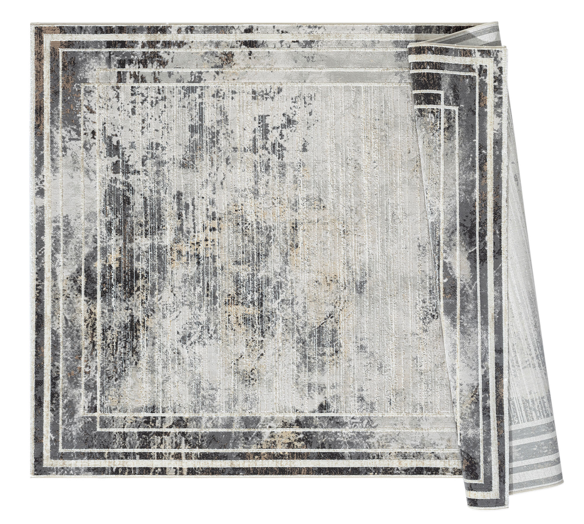 Large View Vision Contemporary Border Rug