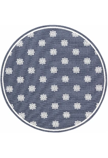Ambient Navy Floral Outdoor Rug