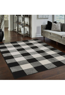 Adel Plaid Check Pattern Rug