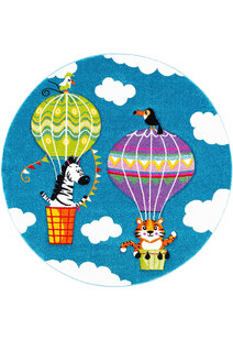 Charlie Hot Air Balloon Kids Rug