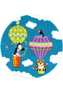 Charlie Hot Air Balloon Kids Rug